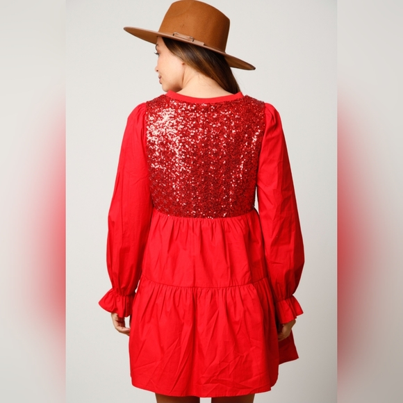 Sequins Red dress - Picture 6 of 11